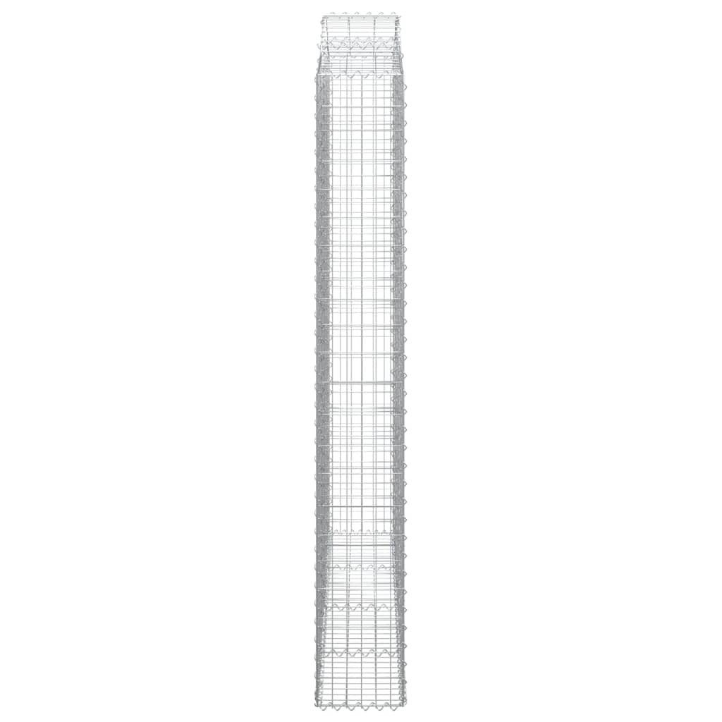 vidaXL Coș gabion arcuit, 200x30x220/240, fier galvanizat