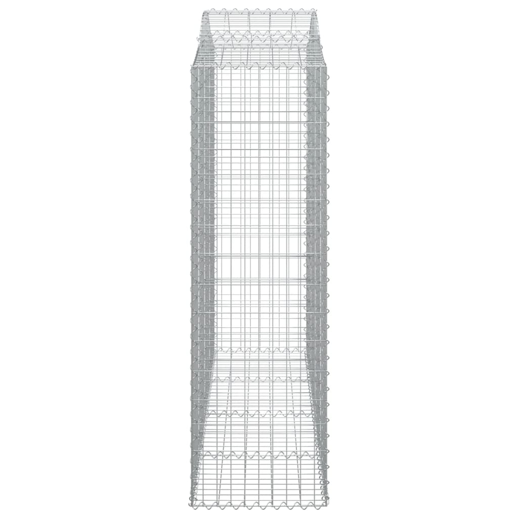 vidaXL Coș gabion arcuit, 200x50x160/180 cm, fier galvanizat