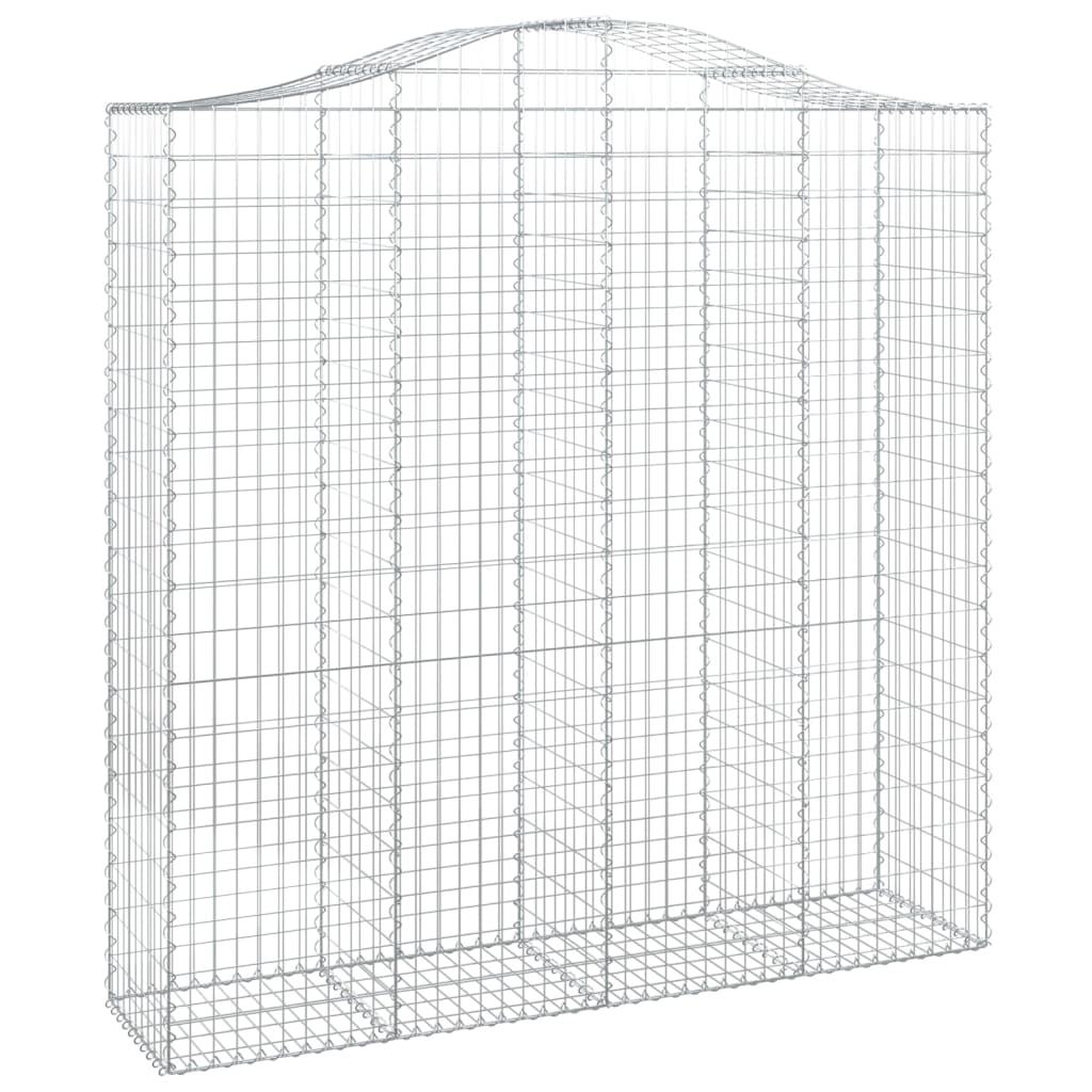 vidaXL Coș gabion arcuit 200x50x200/220 cm fier galvanizat vidaXL Coș gabion arcuit 200x50x200/220 cm fier galvanizat