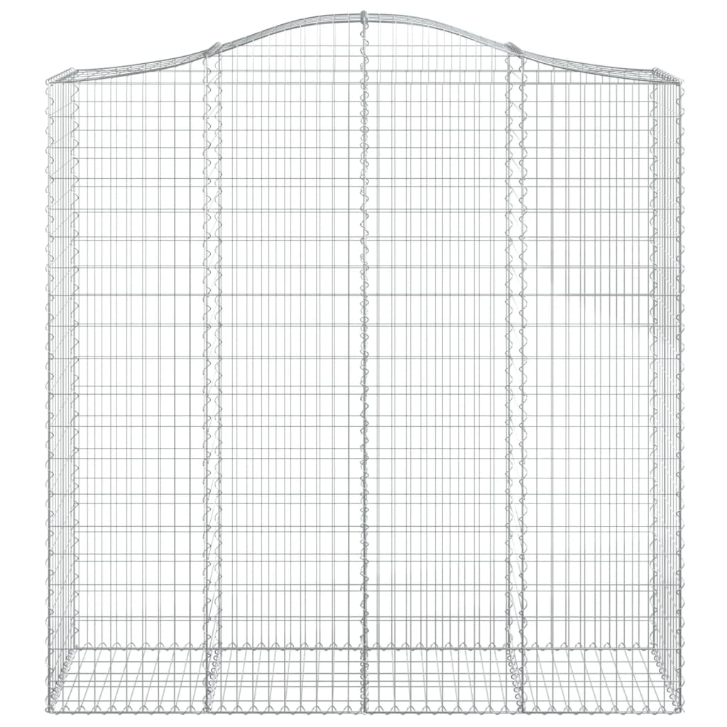 vidaXL Coș gabion arcuit 200x50x200/220 cm fier galvanizat vidaXL Coș gabion arcuit 200x50x200/220 cm fier galvanizat