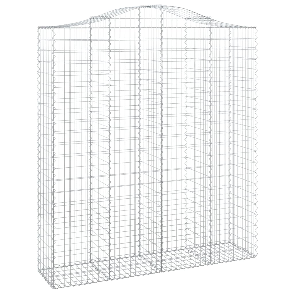vidaXL Coș gabion arcuit, 200x50x220/240 cm, fier galvanizat
