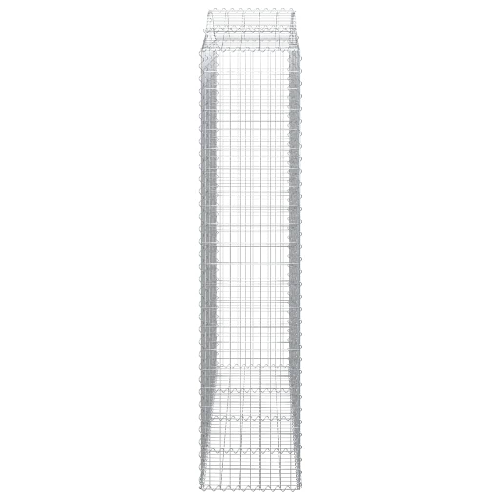 vidaXL Coș gabion arcuit, 200x50x220/240 cm, fier galvanizat