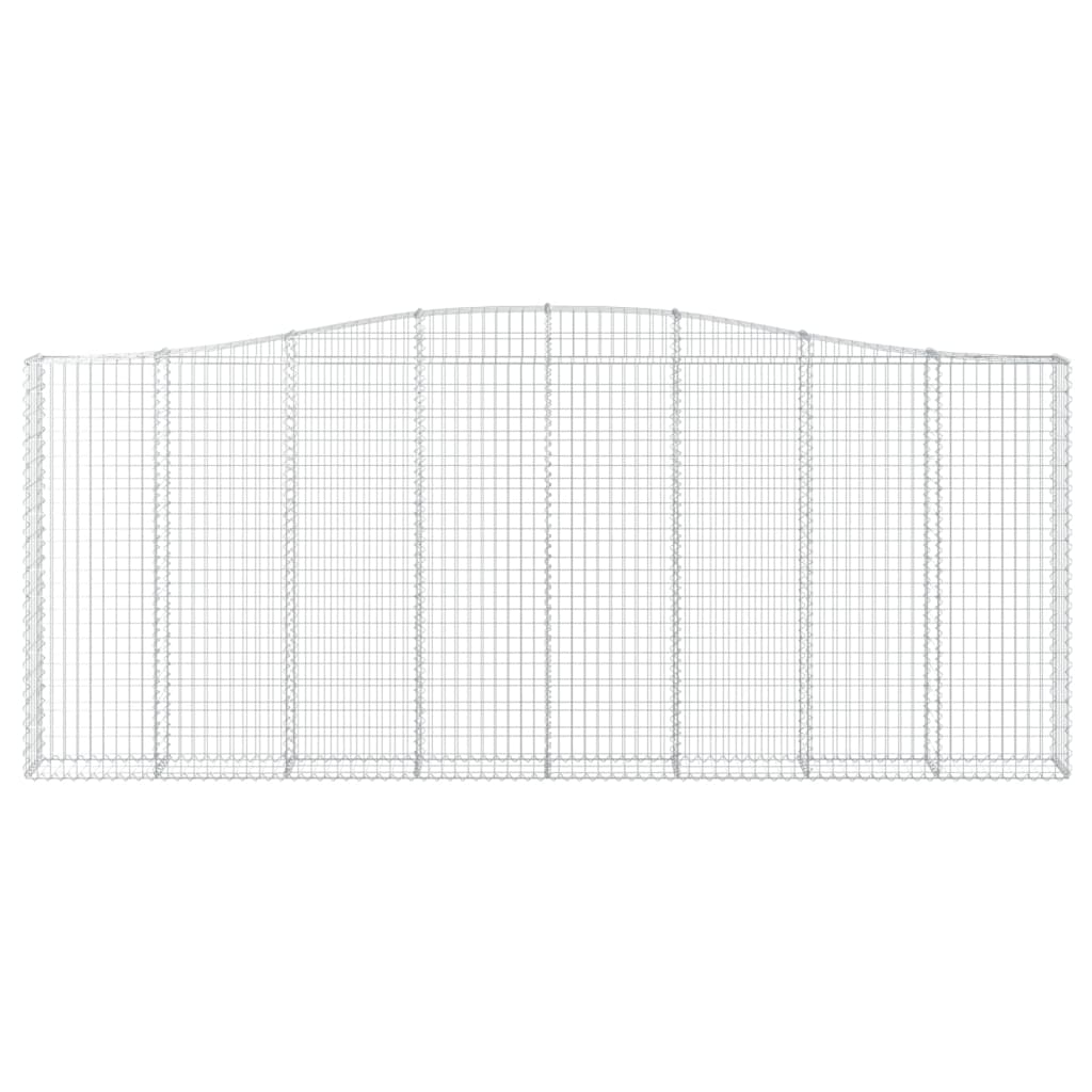 vidaXL Coș gabion arcuit, 400x30x160/180 cm, fier galvanizat