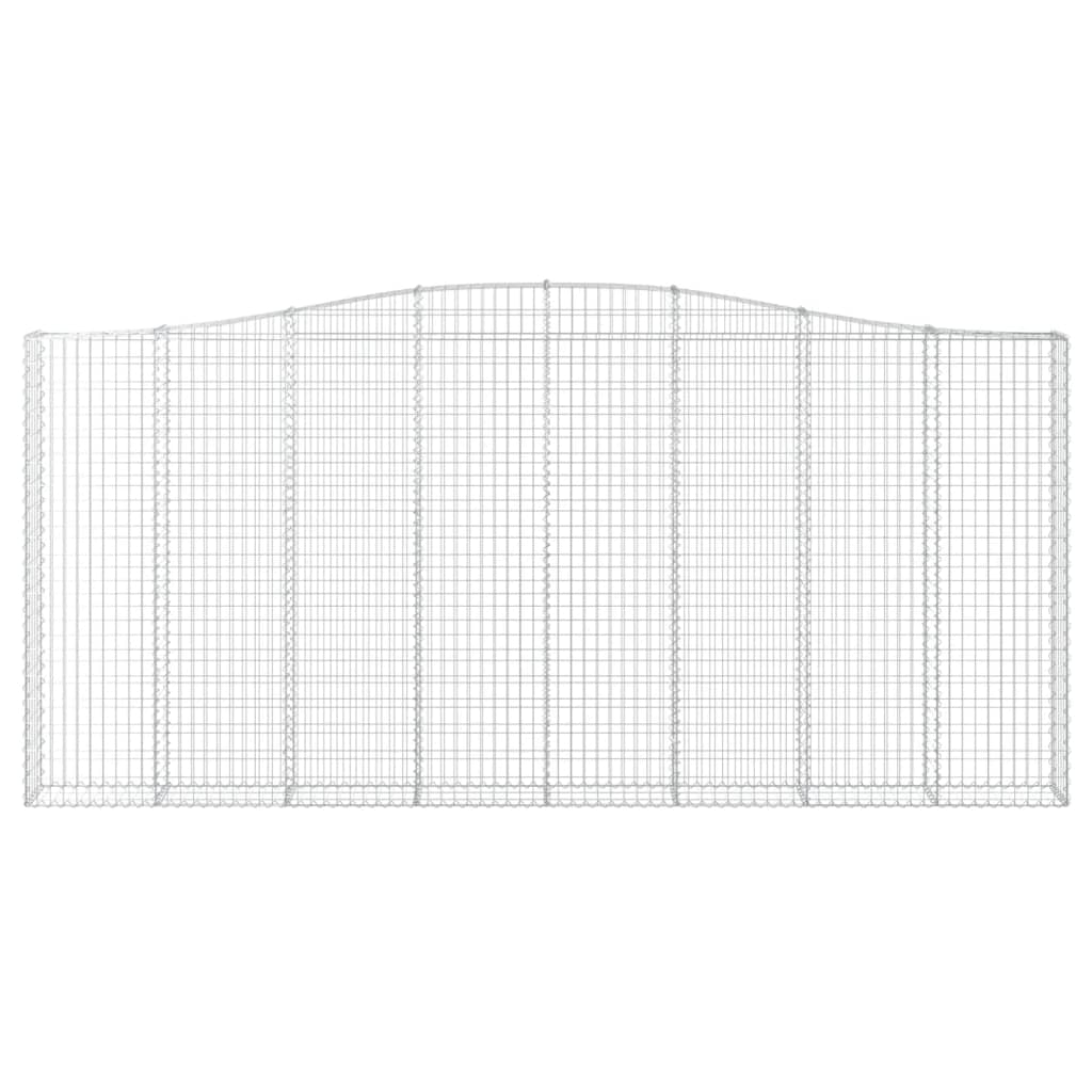 vidaXL Coș gabion arcuit, 400x30x180/200 cm, fier galvanizat