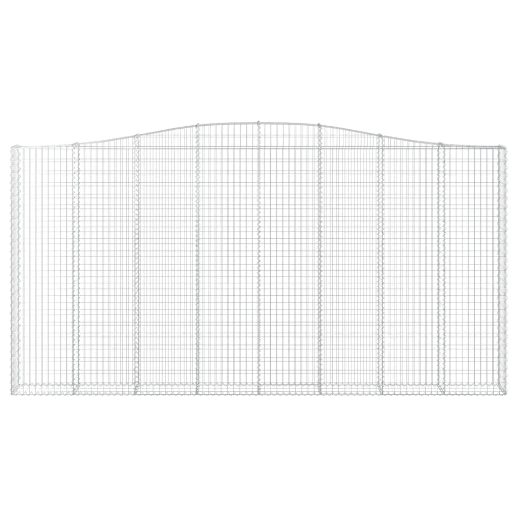 vidaXL Coș gabion arcuit 400x30x200/220 cm fier galvanizat
