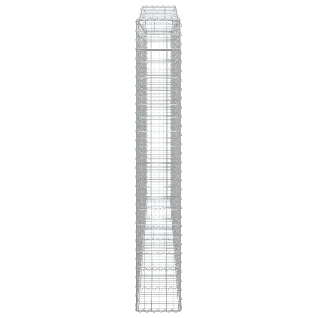 vidaXL Coș gabion arcuit 400x30x200/220 cm fier galvanizat