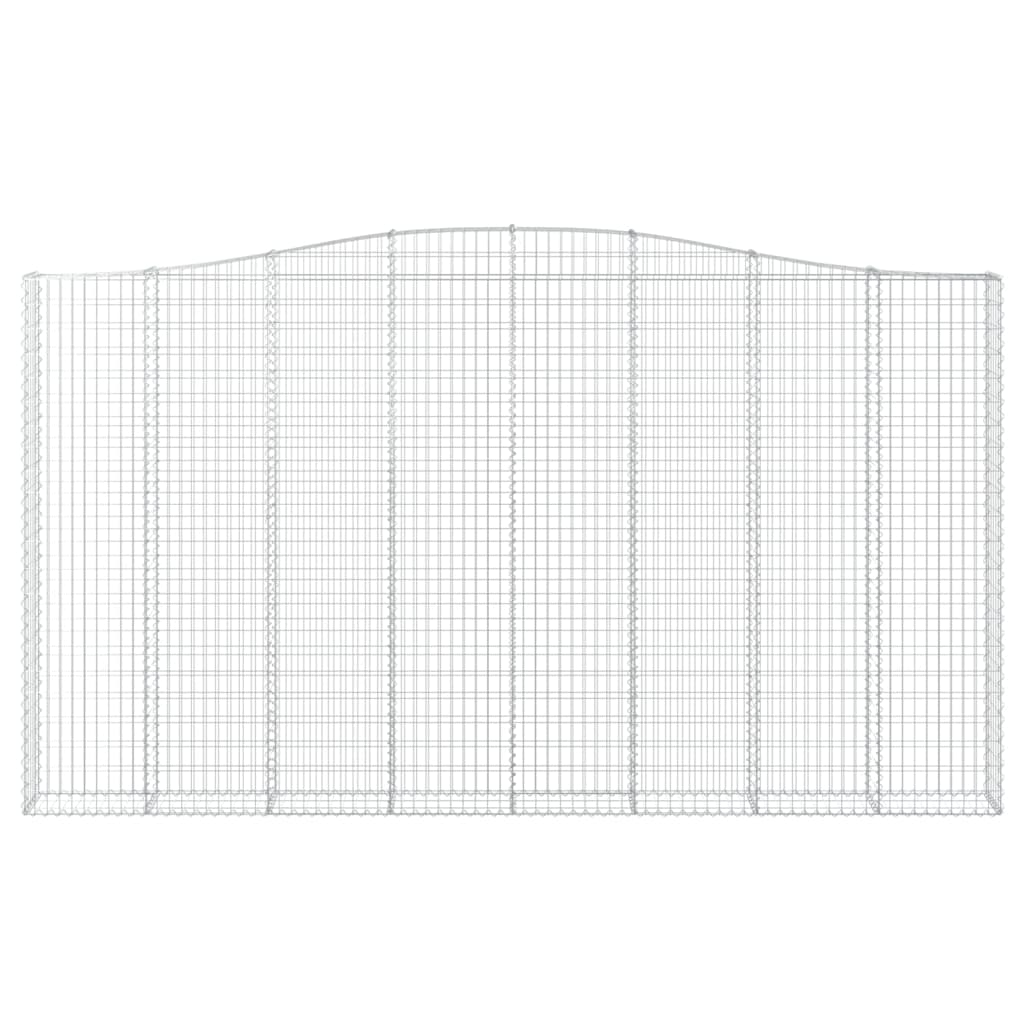 vidaXL Coș gabion arcuit 400x30x220/240 cm fier galvanizat