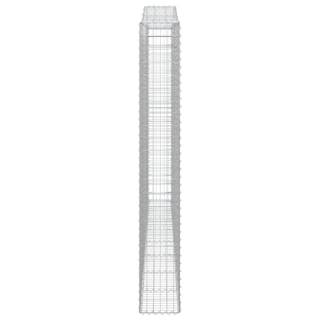 vidaXL Coș gabion arcuit 400x30x220/240 cm fier galvanizat