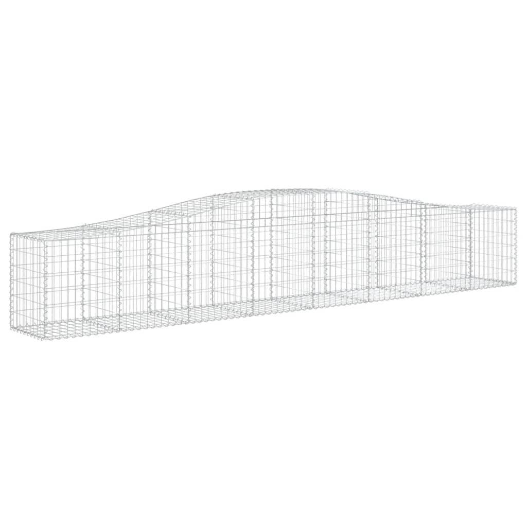 vidaXL Coș gabion arcuit 400x50x60/80 cm fier galvanizat vidaXL Coș gabion arcuit 400x50x60/80 cm fier galvanizat