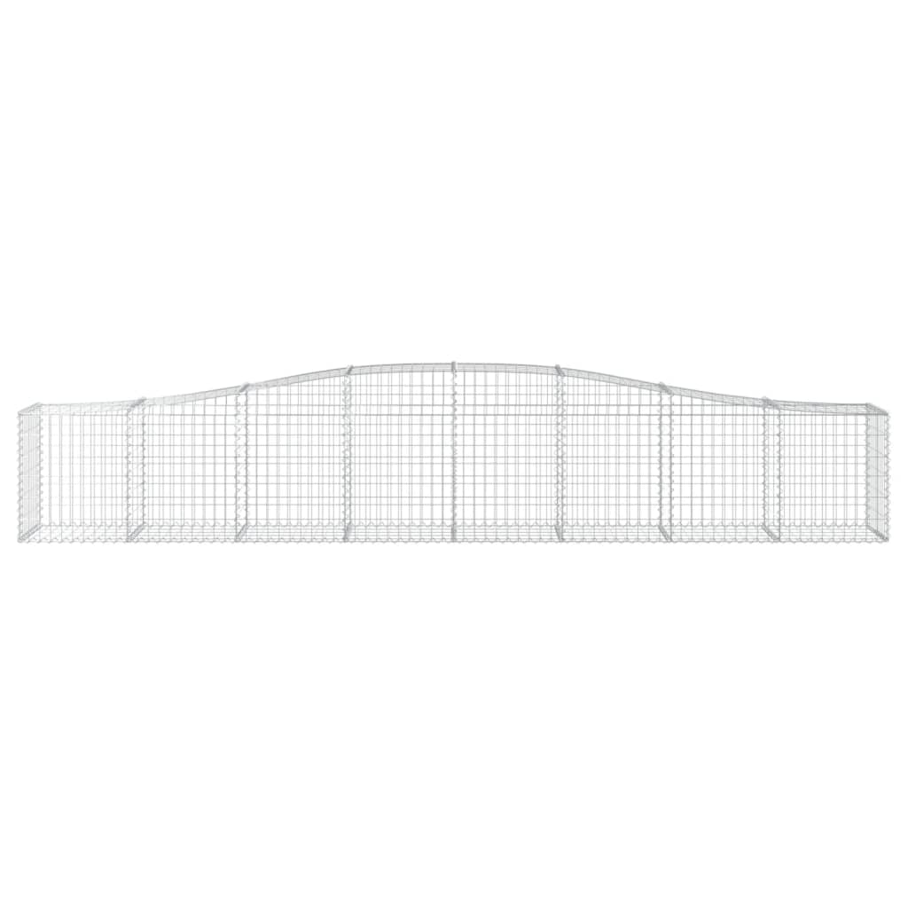 vidaXL Coș gabion arcuit 400x50x60/80 cm fier galvanizat vidaXL Coș gabion arcuit 400x50x60/80 cm fier galvanizat
