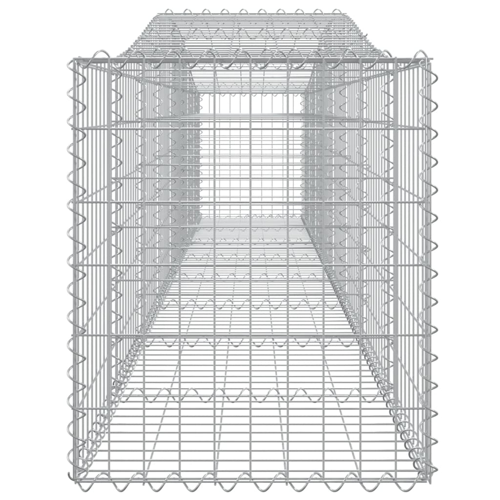 vidaXL Coș gabion arcuit 400x50x60/80 cm fier galvanizat vidaXL Coș gabion arcuit 400x50x60/80 cm fier galvanizat