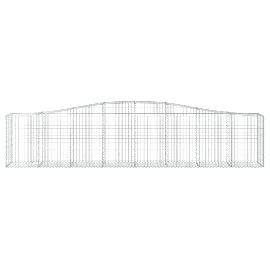 vidaXL Coș gabion arcuit 400x50x80/100 cm fier galvanizat vidaXL Coș gabion arcuit 400x50x80/100 cm fier galvanizat
