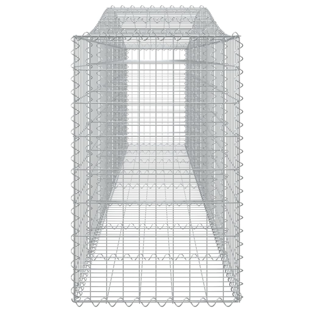 vidaXL Coș gabion arcuit 400x50x80/100 cm fier galvanizat vidaXL Coș gabion arcuit 400x50x80/100 cm fier galvanizat