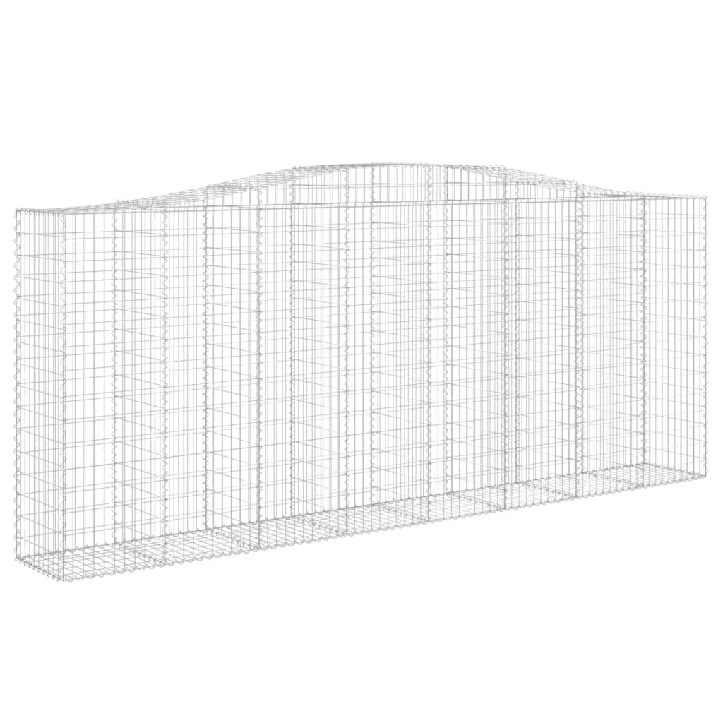 vidaXL Coș gabion arcuit, 400x50x160/180 cm, fier galvanizat vidaXL Coș gabion arcuit, 400x50x160/180 cm, fier galvanizat