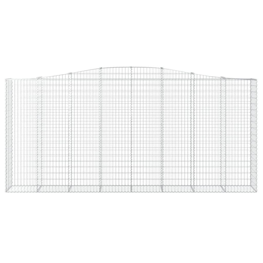 vidaXL Coș gabion arcuit, 400x50x180/200 cm, fier galvanizat