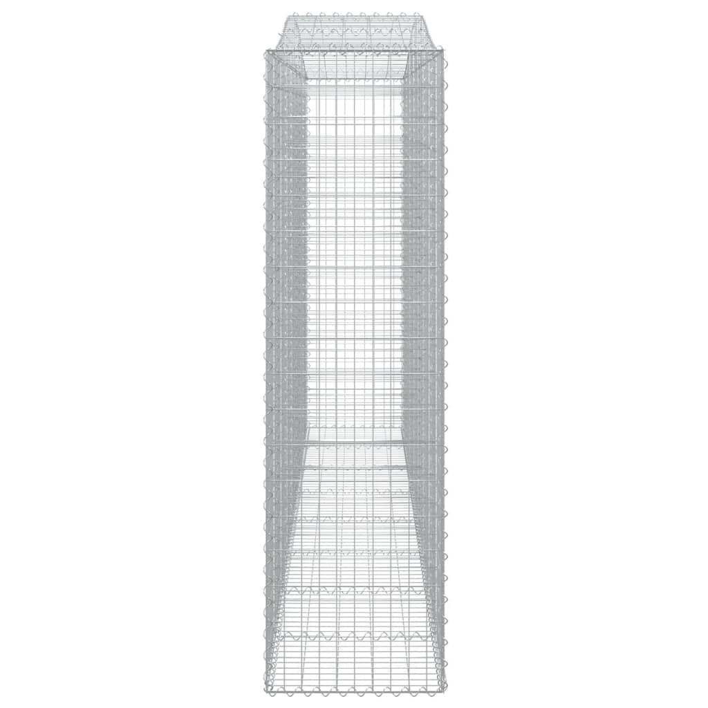 vidaXL Coș gabion arcuit, 400x50x180/200 cm, fier galvanizat