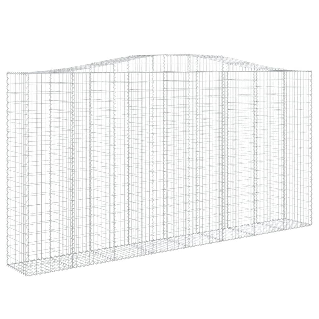 vidaXL Coș gabion arcuit 400x50x200/220 cm fier galvanizat vidaXL Coș gabion arcuit 400x50x200/220 cm fier galvanizat