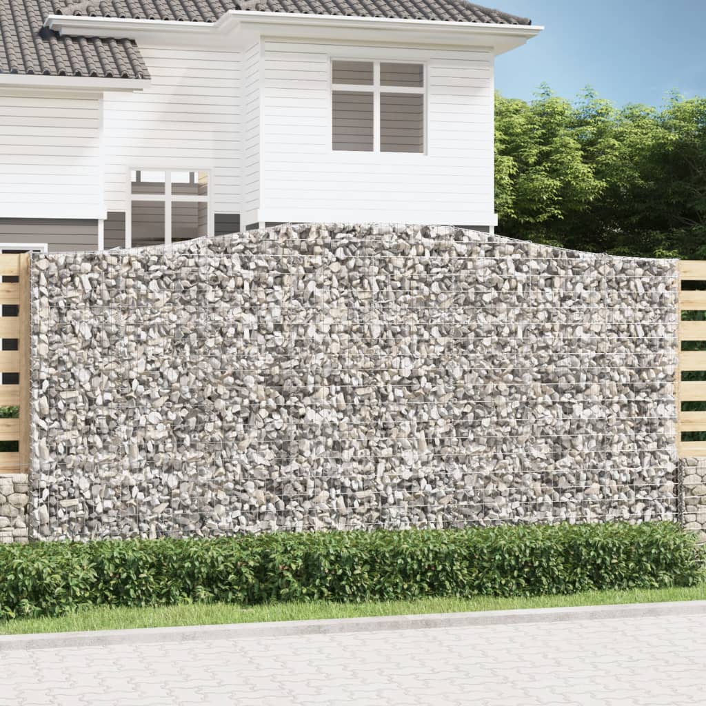 vidaXL Coș gabion arcuit 400x50x200/220 cm fier galvanizat vidaXL Coș gabion arcuit 400x50x200/220 cm fier galvanizat