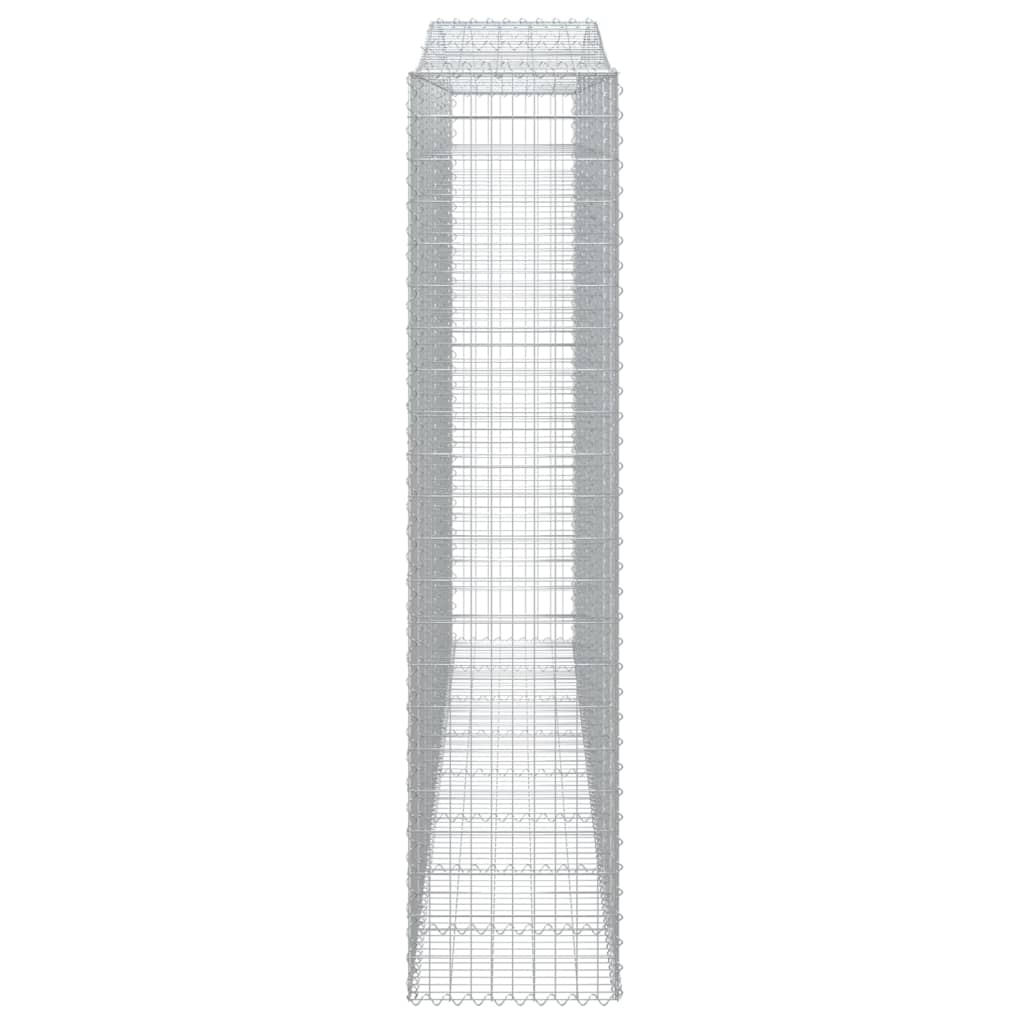 vidaXL Coș gabion arcuit 400x50x220/240 cm fier galvanizat