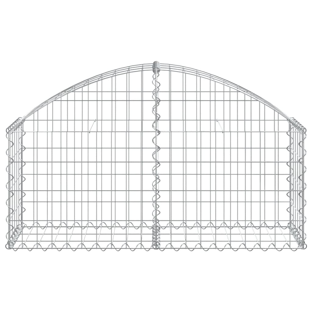 vidaXL Coș gabion arcuit, 100x30x40/60 cm, fier galvanizat