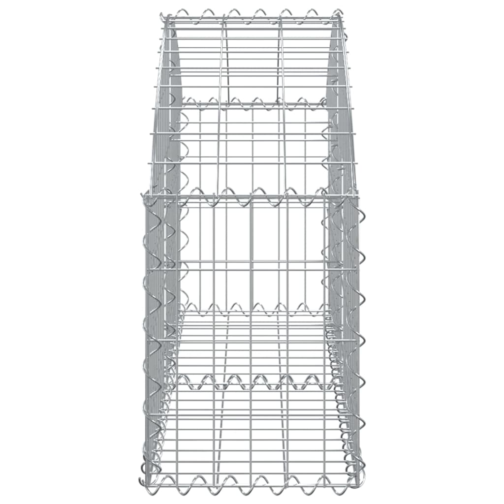 vidaXL Coș gabion arcuit, 100x30x40/60 cm, fier galvanizat