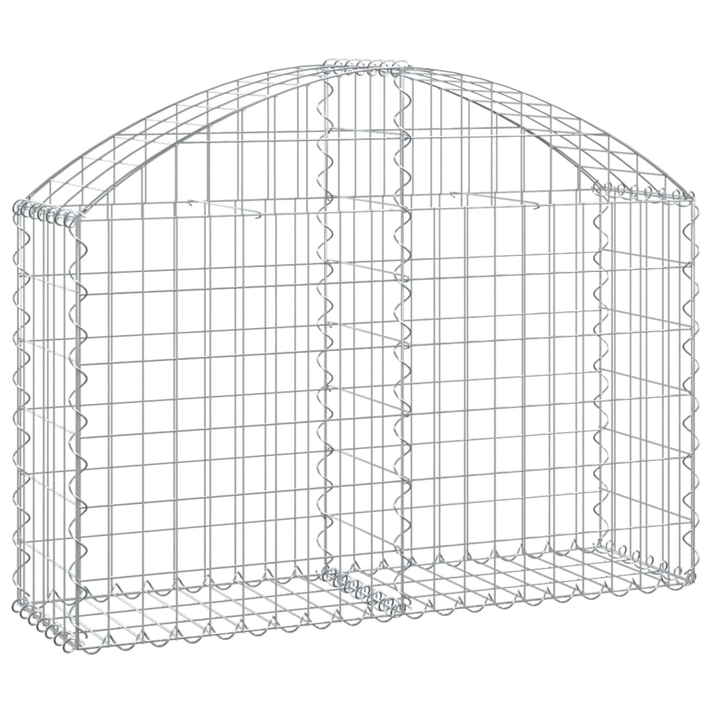 vidaXL Coș gabion arcuit, 100x30x60/80 cm, fier galvanizat