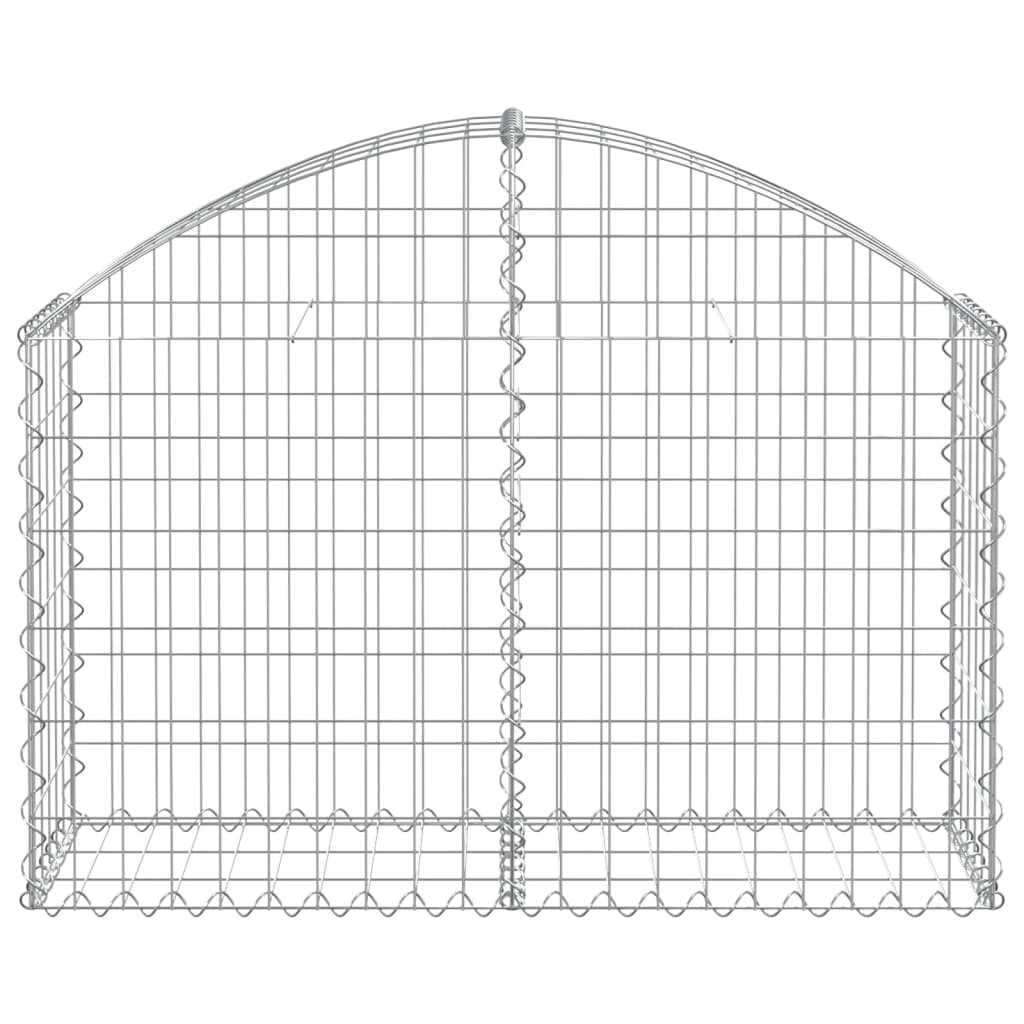 vidaXL Coș gabion arcuit, 100x30x60/80 cm, fier galvanizat