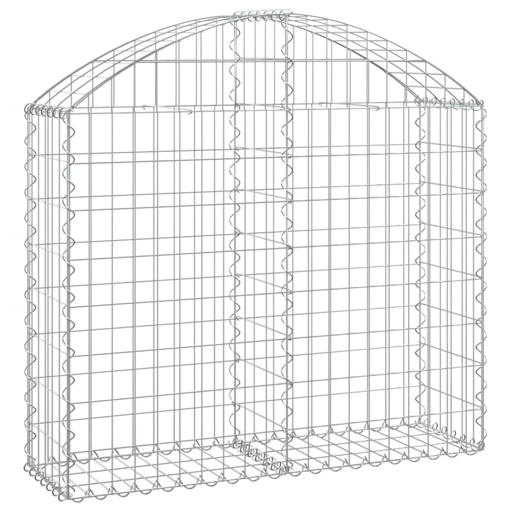 vidaXL Coș gabion arcuit, 100x30x80/100 cm, fier galvanizat