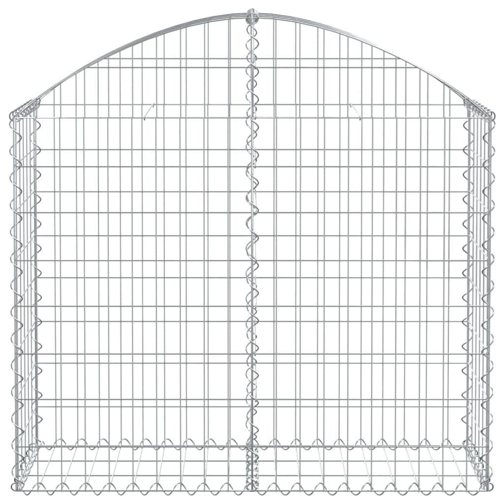 vidaXL Coș gabion arcuit, 100x30x80/100 cm, fier galvanizat