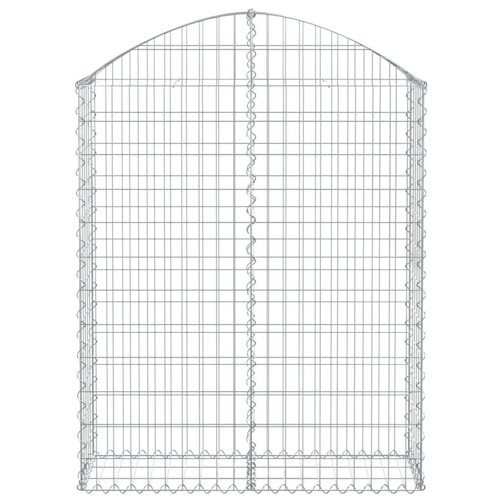vidaXL Coș gabion arcuit, 100x30x120/140 cm, fier galvanizat
