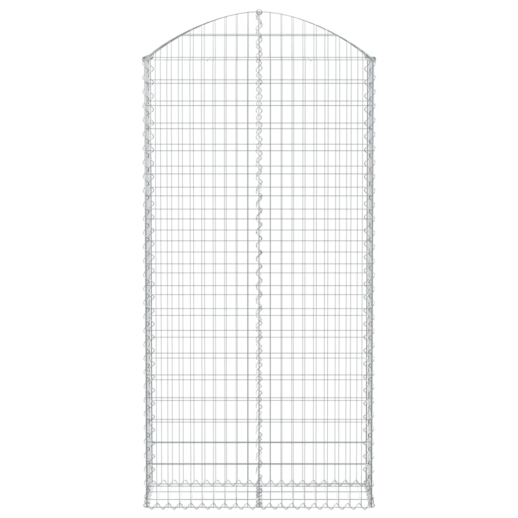 vidaXL Coș gabion arcuit, 100x30x200/220 cm, fier galvanizat