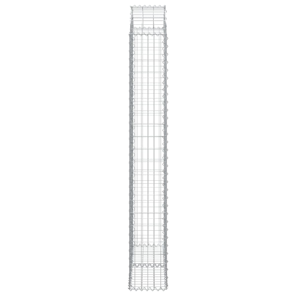 vidaXL Coș gabion arcuit, 100x30x200/220 cm, fier galvanizat