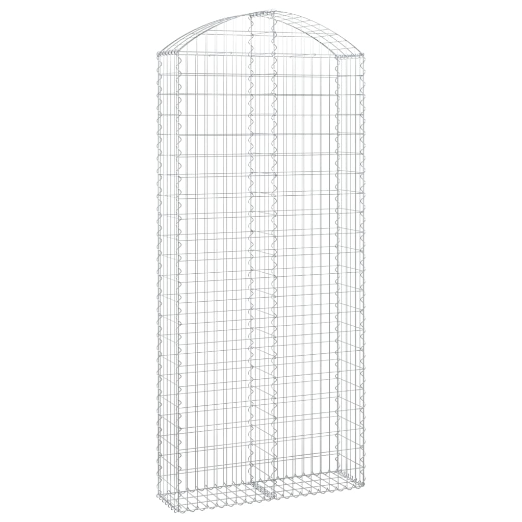 vidaXL Coș gabion arcuit, 100x30x220/240 cm, fier galvanizat