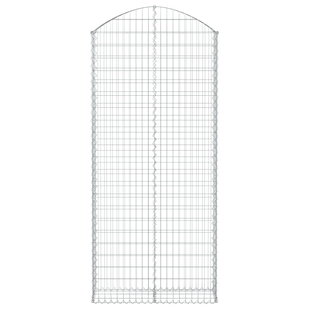 vidaXL Coș gabion arcuit, 100x30x220/240 cm, fier galvanizat