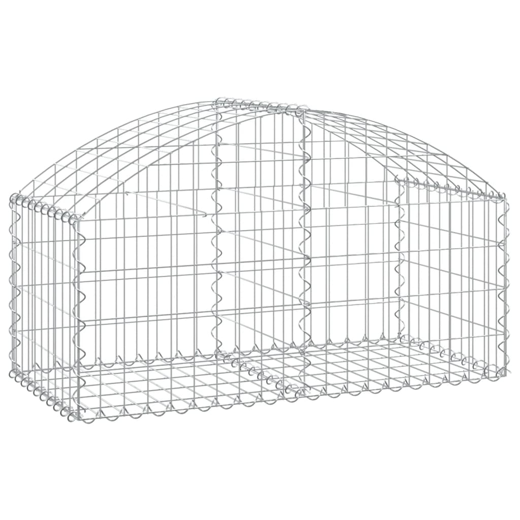 vidaXL Coș gabion arcuit, 100x50x40/60 cm, fier galvanizat vidaXL Coș gabion arcuit, 100x50x40/60 cm, fier galvanizat