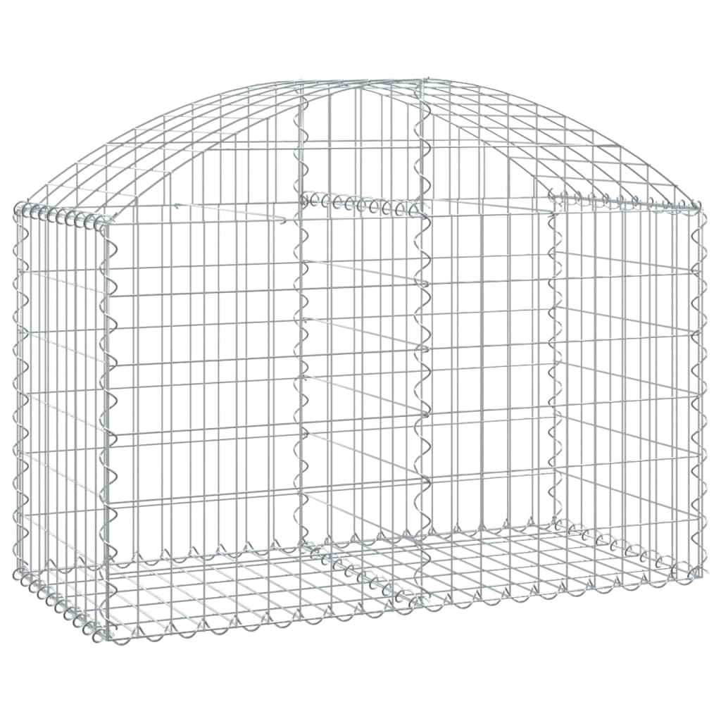 vidaXL Coș gabion arcuit, 100x50x60/80 cm, fier galvanizat