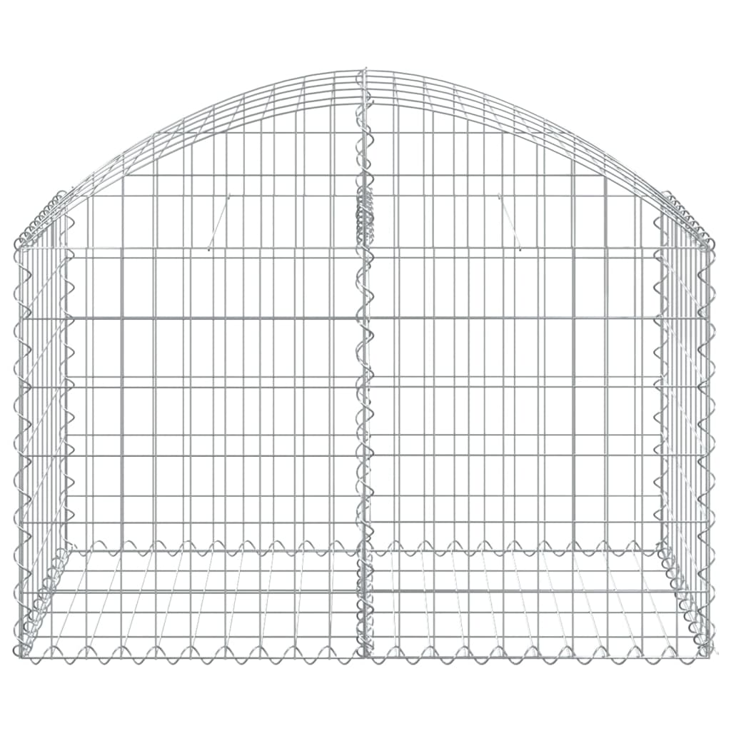 vidaXL Coș gabion arcuit, 100x50x60/80 cm, fier galvanizat