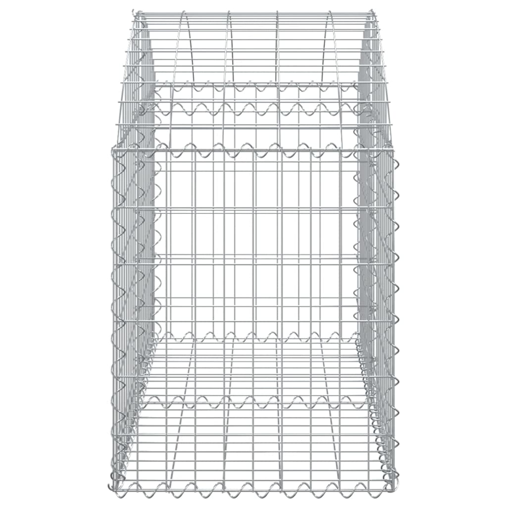 vidaXL Coș gabion arcuit, 100x50x60/80 cm, fier galvanizat