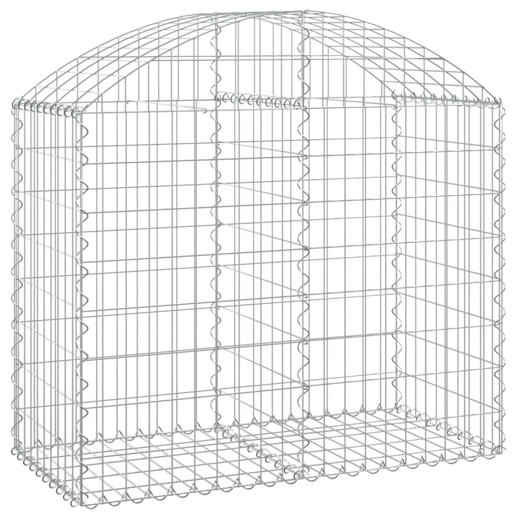 vidaXL Coș gabion arcuit, 100x50x80/100 cm, fier galvanizat