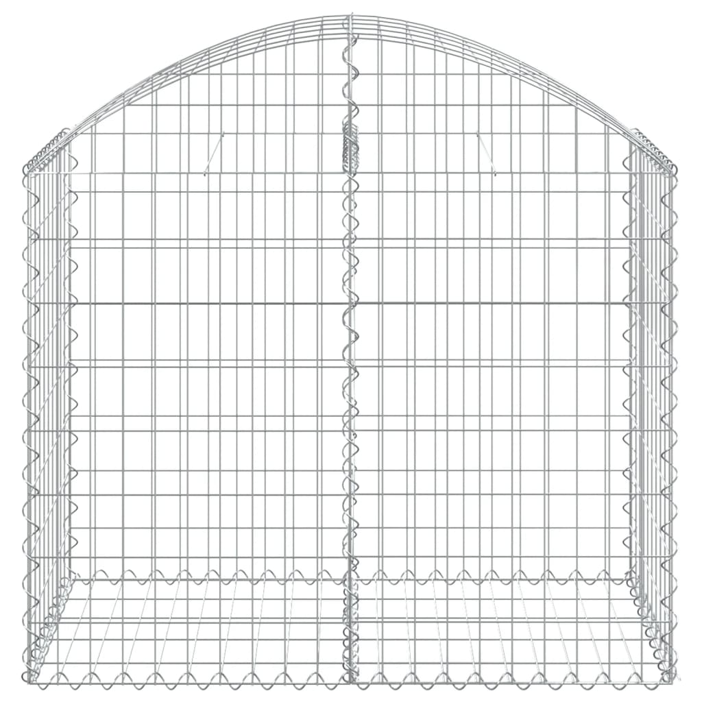vidaXL Coș gabion arcuit, 100x50x80/100 cm, fier galvanizat