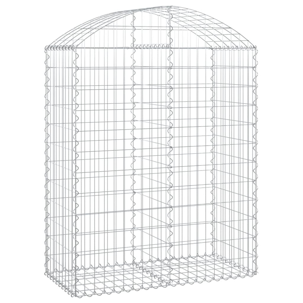 vidaXL Coș gabion arcuit, 100x50x120/140 cm, fier galvanizat