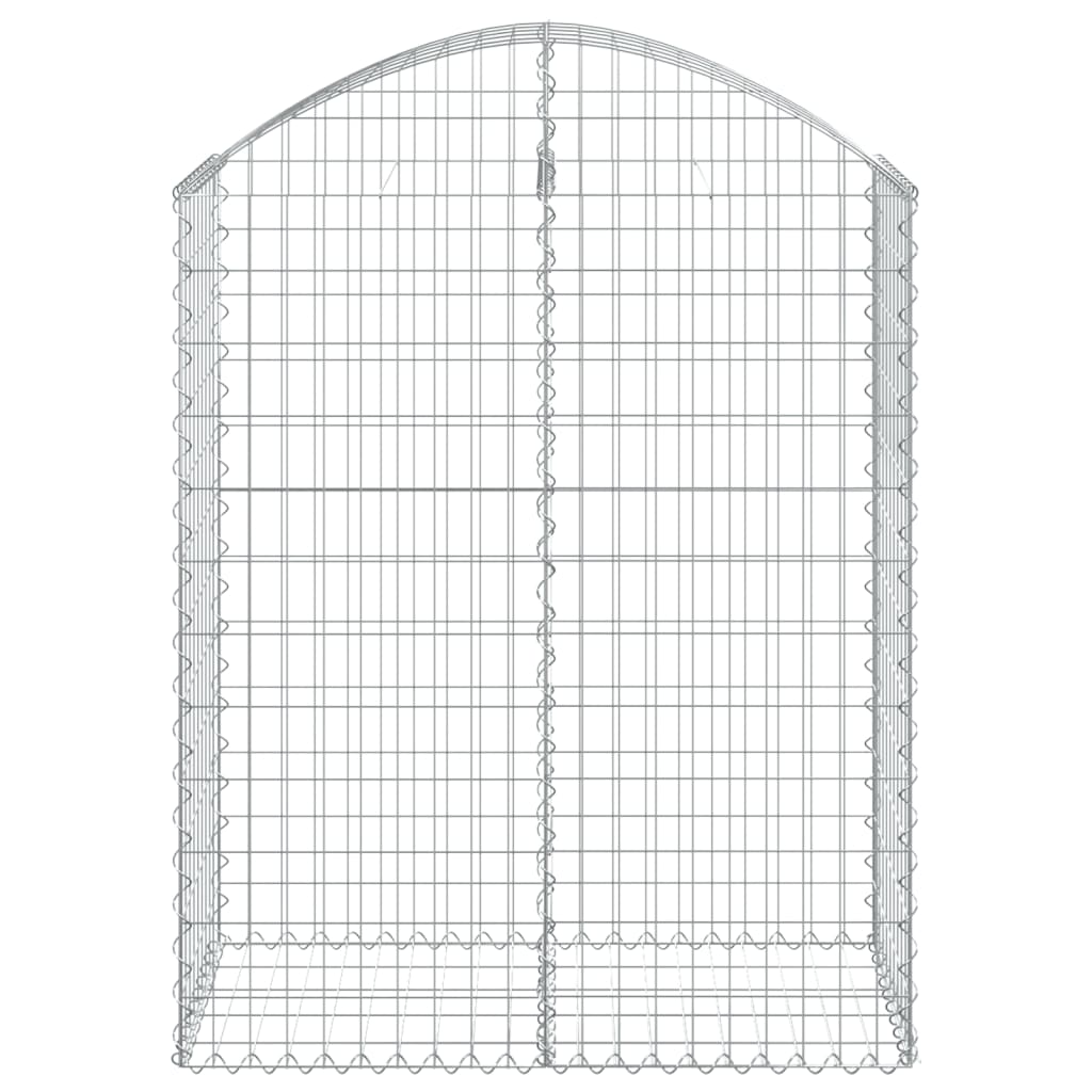 vidaXL Coș gabion arcuit, 100x50x120/140 cm, fier galvanizat