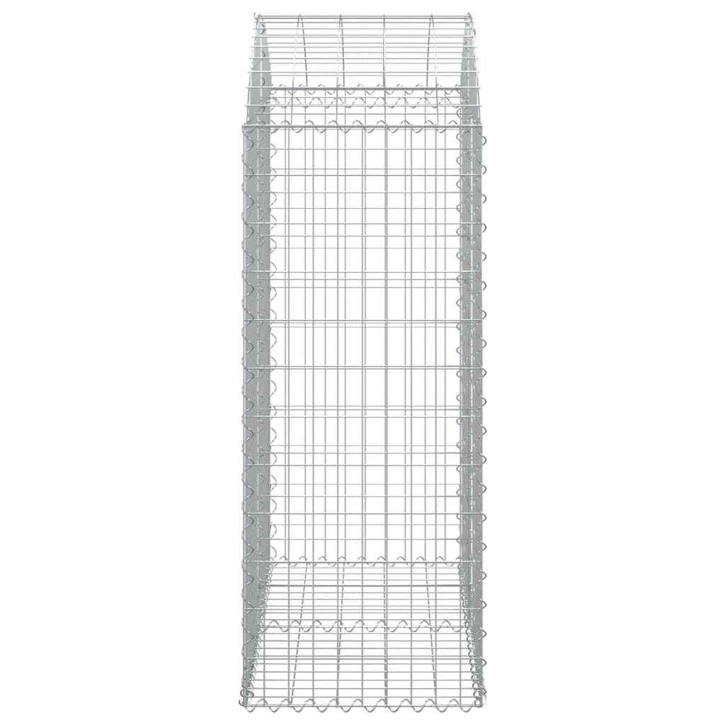 vidaXL Coș gabion arcuit, 100x50x120/140 cm, fier galvanizat