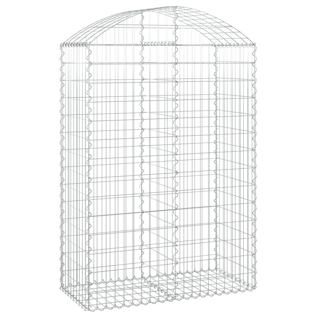 vidaXL Coș gabion arcuit, 100x50x140/160 cm, fier galvanizat