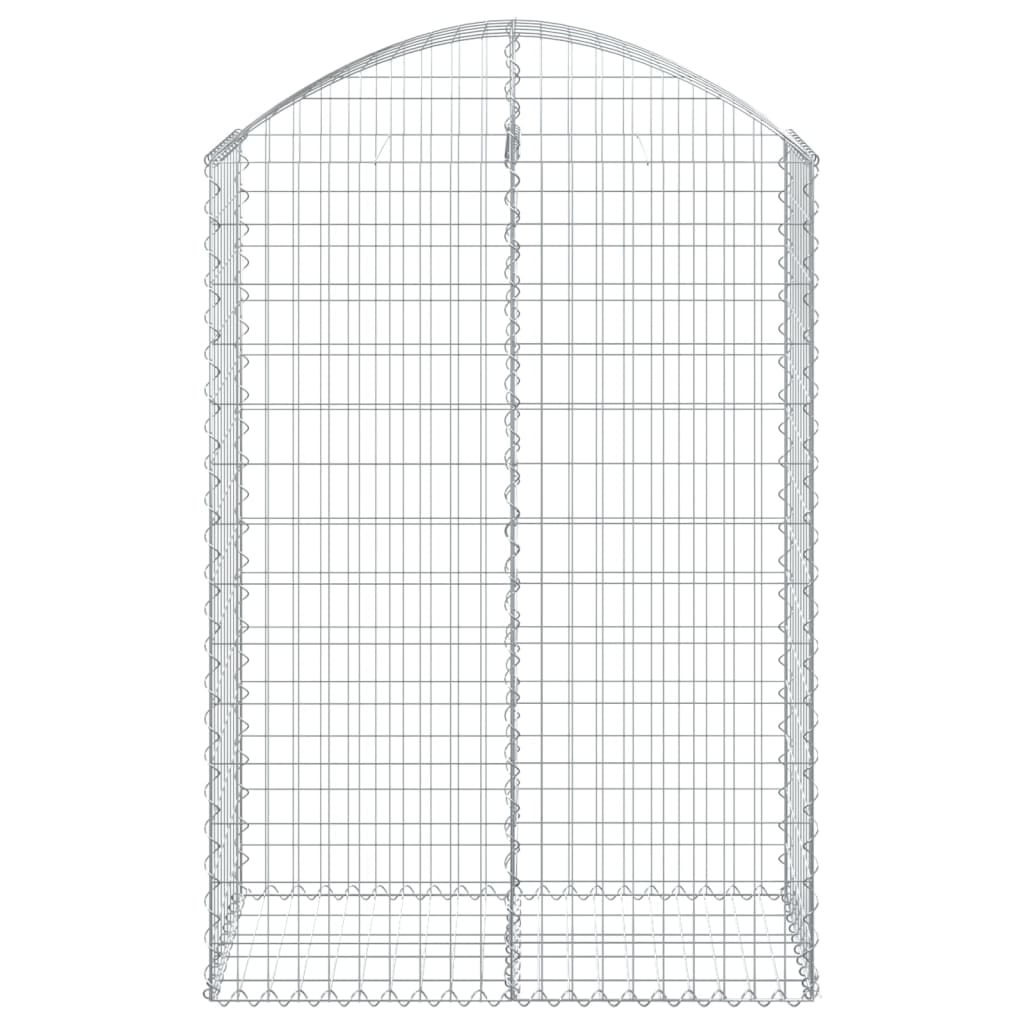 vidaXL Coș gabion arcuit, 100x50x140/160 cm, fier galvanizat