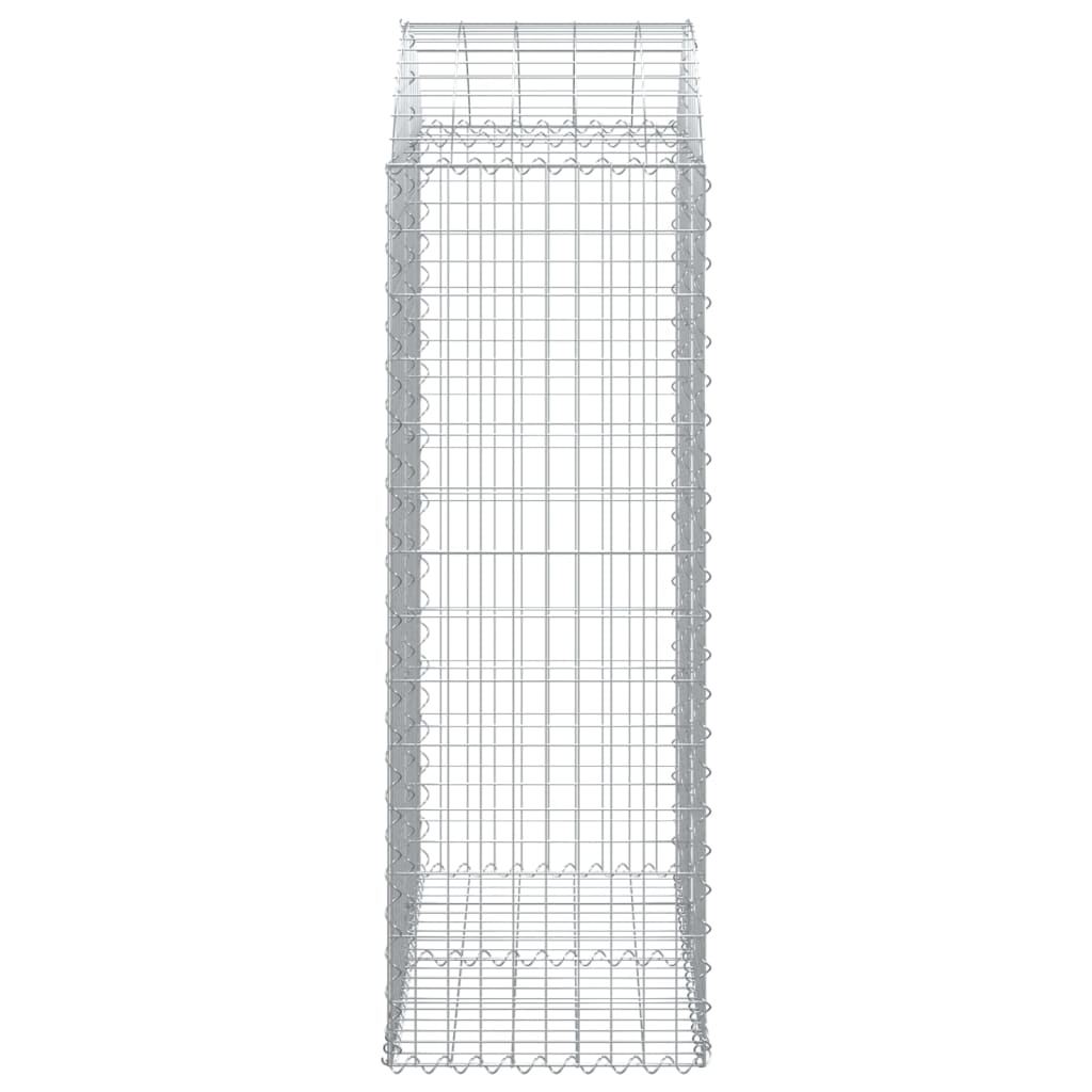 vidaXL Coș gabion arcuit, 100x50x140/160 cm, fier galvanizat