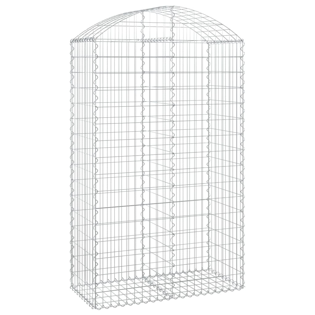 vidaXL Coș gabion arcuit, 100x50x160/180 cm, fier galvanizat