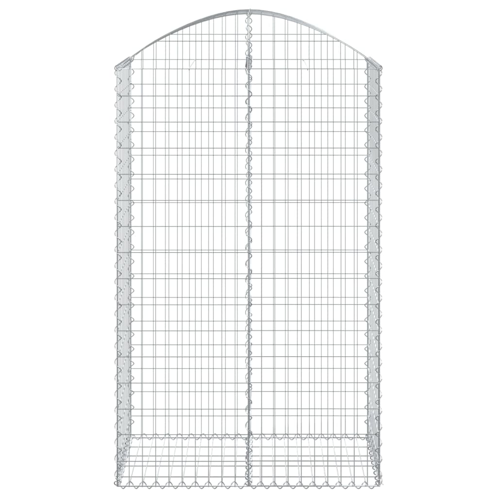 vidaXL Coș gabion arcuit, 100x50x160/180 cm, fier galvanizat