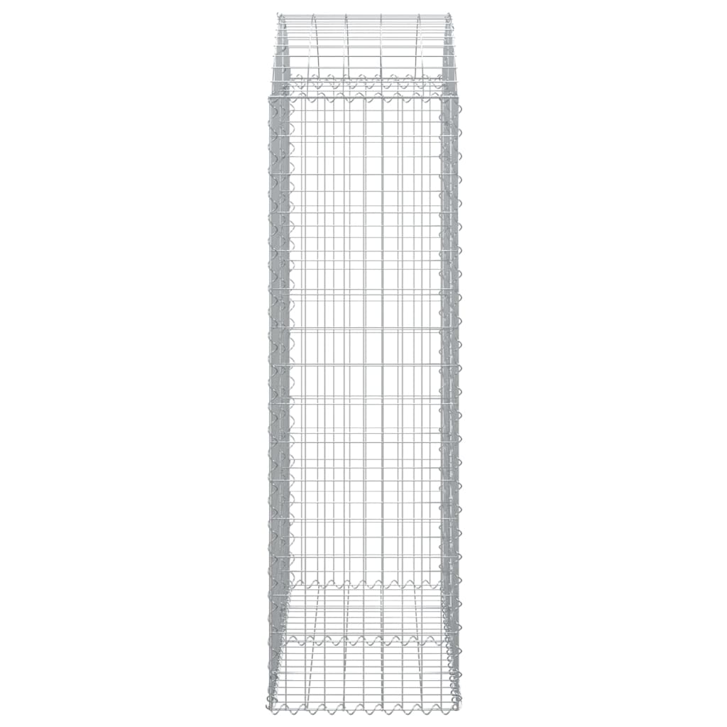 vidaXL Coș gabion arcuit, 100x50x160/180 cm, fier galvanizat