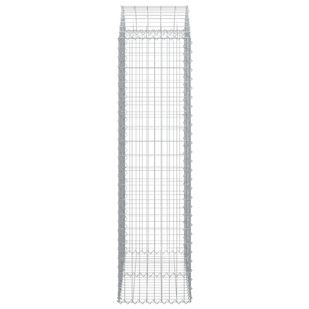 vidaXL Coș gabion arcuit, 100x50x180/200 cm, fier galvanizat